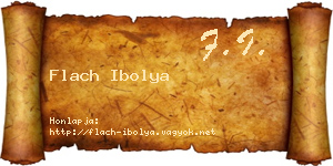 Flach Ibolya névjegykártya